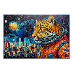PÓSTER LEOPARD ASTRONAUTA-VOLTANDO PARA CASA 3