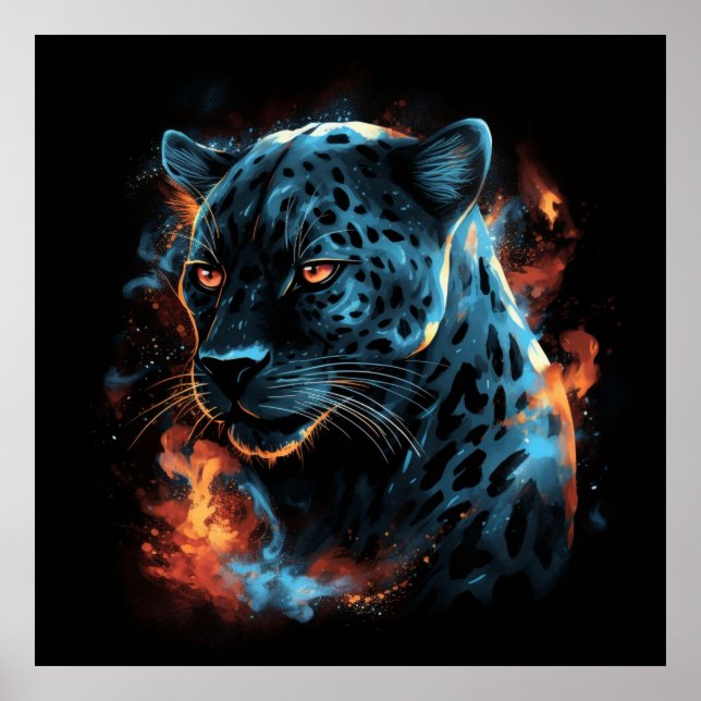 Poster Léopard blanc (Frente)