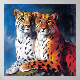 Poster Leopard Duo