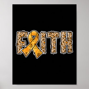 Poster Leopard Imprime Laranja Fita Laranja Fé Acesa Cons
