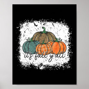 Poster Leopard Pumpkin Outono Sua Queda Yall Ação de Graç