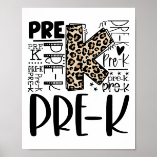 Poster Leopard Typografia Prek Ck Para Professores