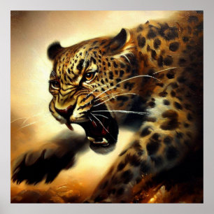 Poster Leopardo (11) Gato selvagem
