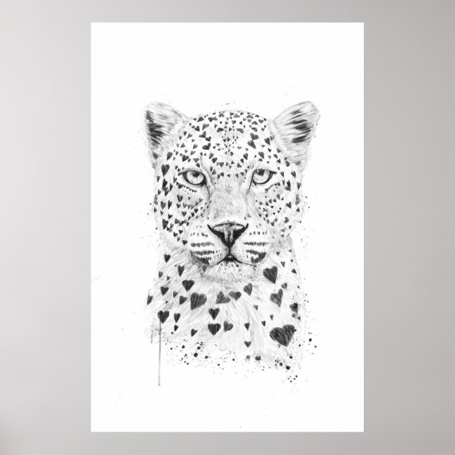 Poster Leopardo adorável (Frente)