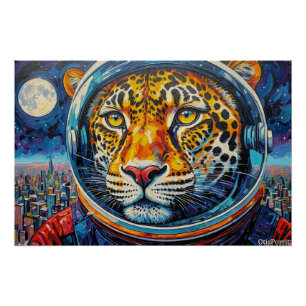 PÓSTER LEOPARDO ASTRONAUTA-VOLTANDO PARA CASA 14
