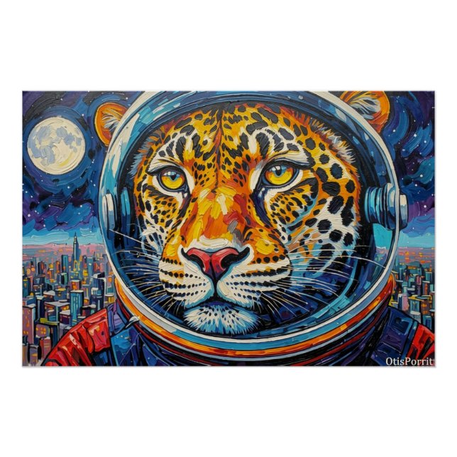 PÓSTER LEOPARDO ASTRONAUTA-VOLTANDO PARA CASA 14 (Frente)