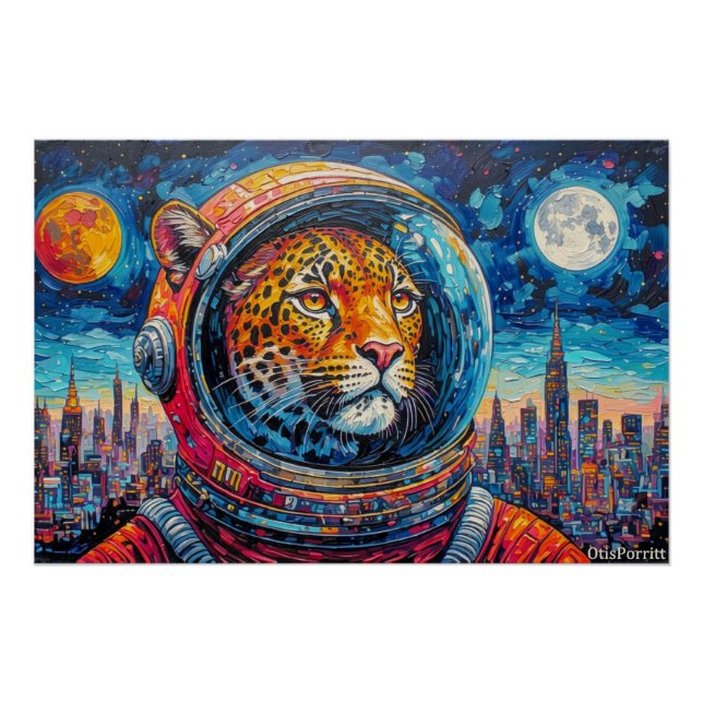 PÓSTER LEOPARDO ASTRONAUTA-VOLTANDO PARA CASA 7 (Frente)