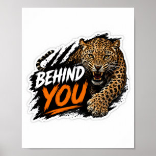 Poster Leopardo Atrás de Você