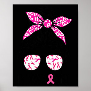 Poster Leopardo de Conscientização do Câncer de Mama Retr