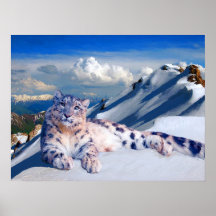 Leopardo de Neve no Telhado do Arquivo Mundial