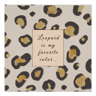 Póster Leopardo é minha cor favorita