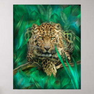 Poster Leopardo - espírito do poster/impressão da arte