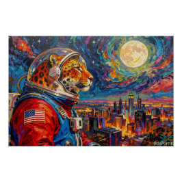 PÓSTER LEOPARDO NA MARGEM DA CIDADE