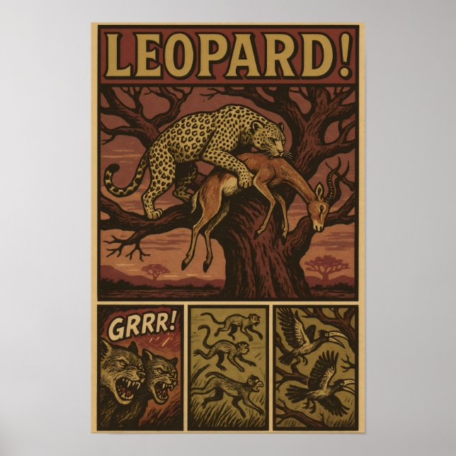 Poster Leopardo Predator Ambush Quic Art (Frente)