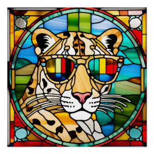 Póster Leopardo - Vidro Estreito