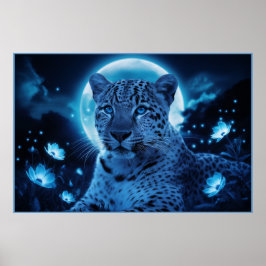 Poster Leopard's bleu 08