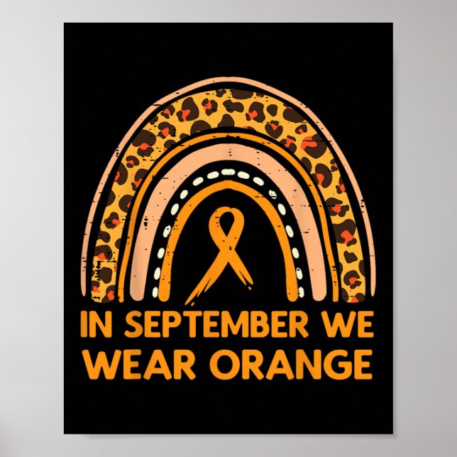 Poster Lepard Rainbow em setembro Vestimos Leucemia Laran (Frente)