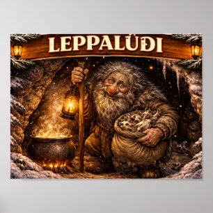 Poster Leppaludi islandês Yule Lad