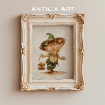 Leprechaun com Pot of Gold Painting St Patrick