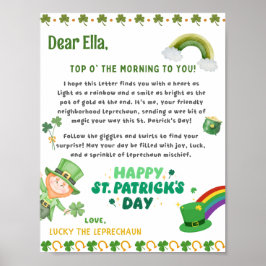 Poster Leprechaun de Patrick, Rua Personalizada
