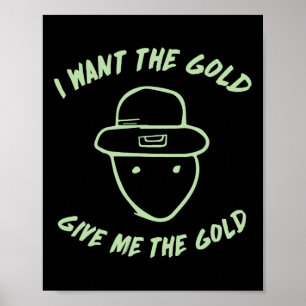 Poster Leprechaun Esboço Amador Meme Irlandês Engraçado S
