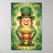 Leprechaun Gnomo Personalizado Feliz Dia de São Pa