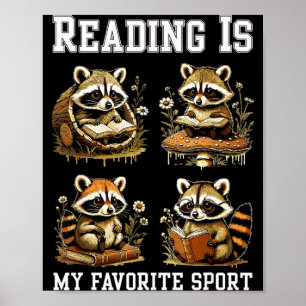 Poster Ler é o esporte favorito cottagecore engraçado