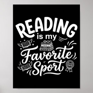 Poster Ler é o esporte favorito do bibliotecário engraçad