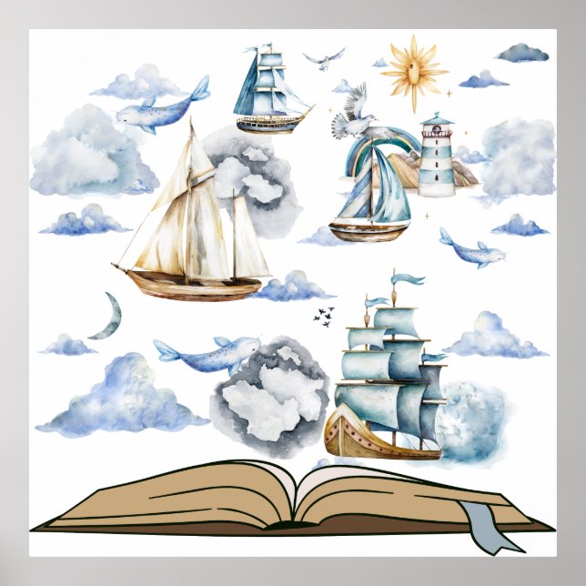 Poster Ler é um bilhete para aventura (Frente)