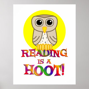 Póster Ler é um Hoot