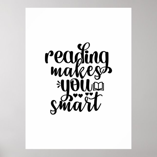 Poster Ler Leitura De Arte Torna Você Inteligente (Frente)
