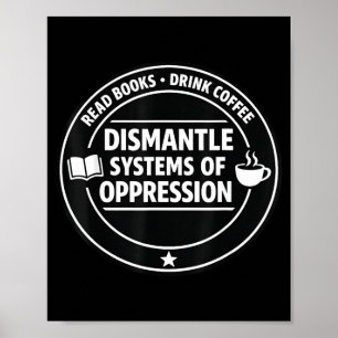 Poster Ler livros beber café desmontar sistemas de