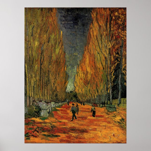 Poster Les Alyscamps (Cemitério) por Vincent van Gogh (Frente)