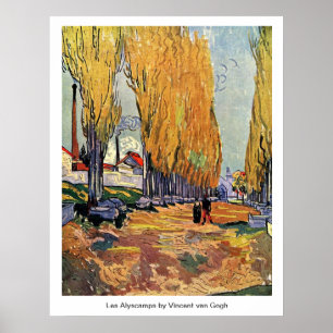 Poster Les Alyscamps de Van Gogh. Paisagem do outono