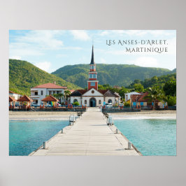 Poster Les Anses-d'Arlet Martinique Scenic Coastal