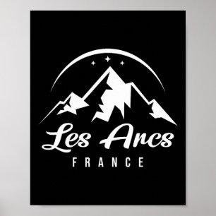 Poster Les Arcs France Ski Resort Skiboeboard Sou