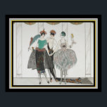 Poster "Les Belles Sauvagettes" Art Deco 16x20<br><div class="desc">Les Belles Sauvagettes de 1920 Art Deco Impressão de George Barbier</div>