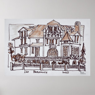 Poster Les Bernaoux Neufchatel Hardelot, França