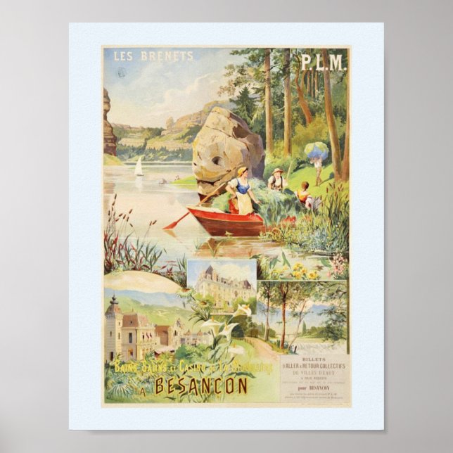 Póster Les Brenets Suiça e Besancon França (Frente)