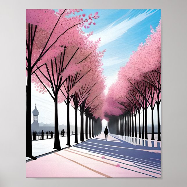 Poster Les Champs-Élysées fleuris (Frente)