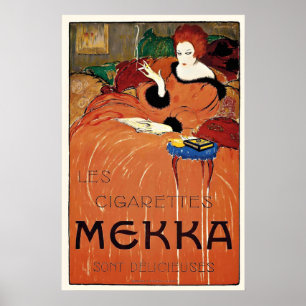 Poster Les Cigarettes Mekka Charles Loupot Retro Vintage