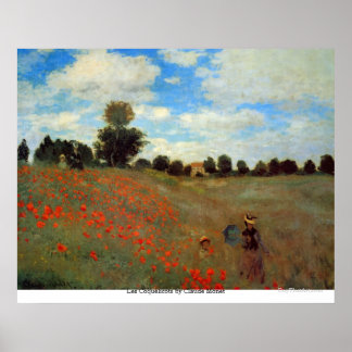 Póster Les Coquelicots por Claude Monet