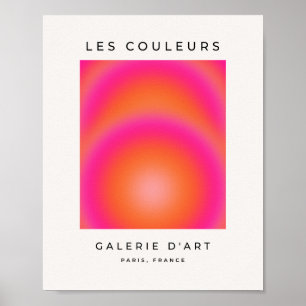 Poster Les Couleurs 03 Quente Rosa E Gradiente Laranja Au