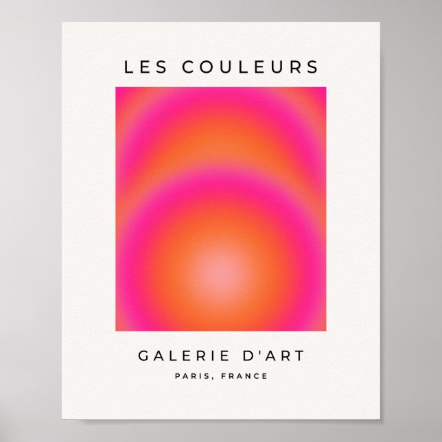 Poster Les Couleurs 03 Quente Rosa E Gradiente Laranja Au (Frente)