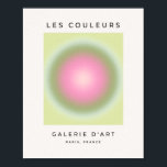 Poster Les Couleurs 07 Gradient Pink E Green Aura<br><div class="desc">Gradiente - Impressão de Aura Moderna,  Rosa E Verde</div>