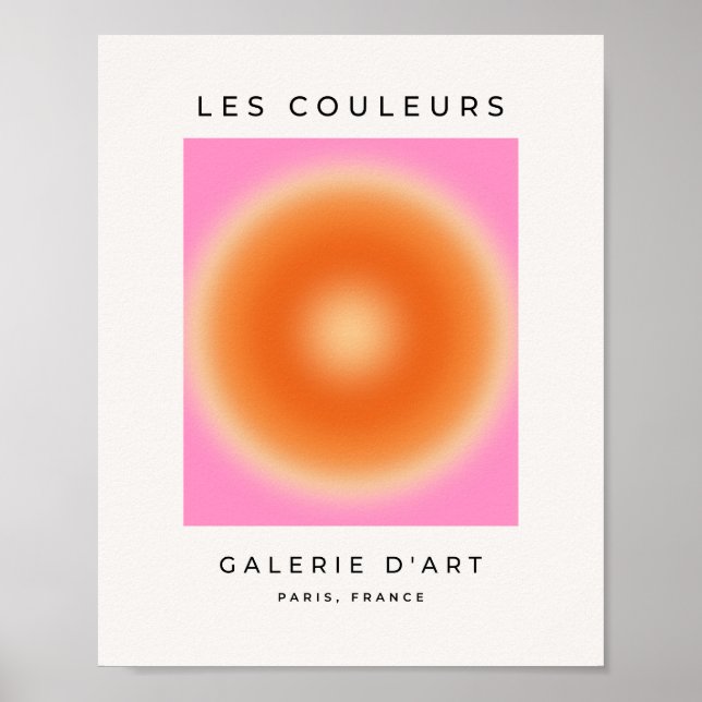 Poster Les Couleurs 11 Gradiente Rosa E Laranja (Frente)
