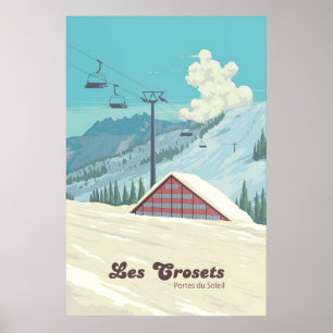 Poster Les Crosets Portes du Soleil Suíça Esqui