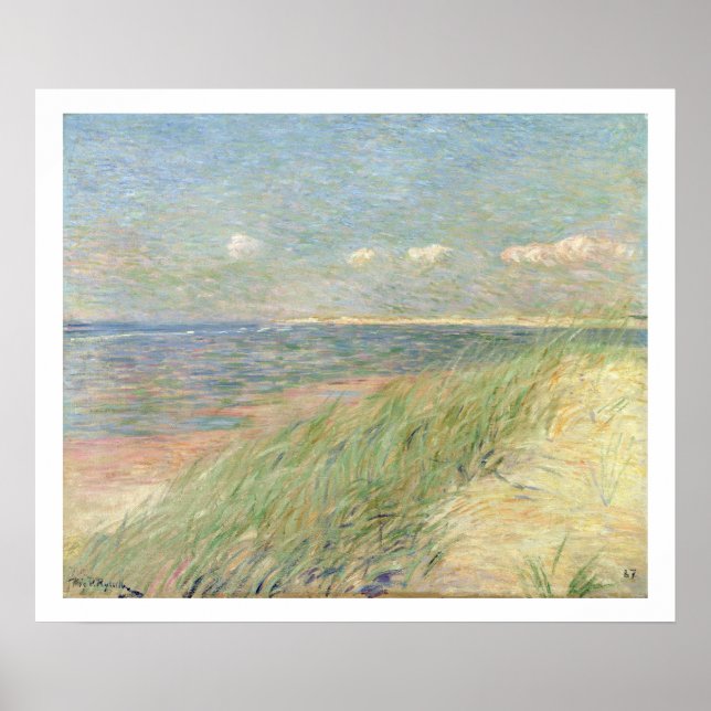 Póster Les Dunes du Zwin, Knokke, 1887 (óleo na canvas) (Frente)