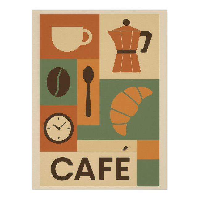 Póster Les éléments du café (Frente)