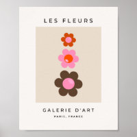 Les Fleurs 03 Abstrato Flor Rosa Azeitona